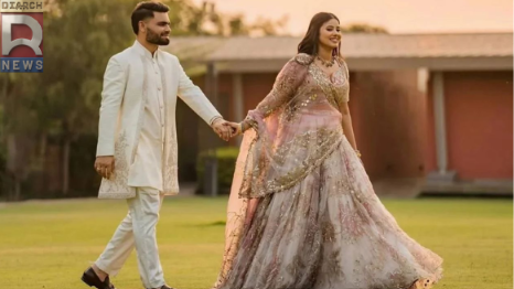 रिंकू सिंह और प्रिया सरोज की शादी और सगाई से जुड़ा प्रतीकात्मक सेलिब्रिटी न्यूज दृश्य।