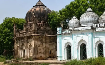 लखनऊ के कासमंडी क्षेत्र में विवादित किला, मस्जिद और कब्रिस्तान स्थल का सांकेतिक दृश्य।