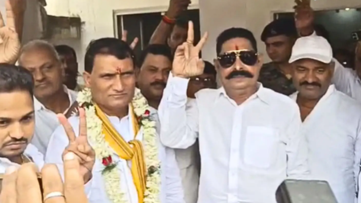 Anant Singh with Anuj Singh during Patna Graduate MLC nomination 2026