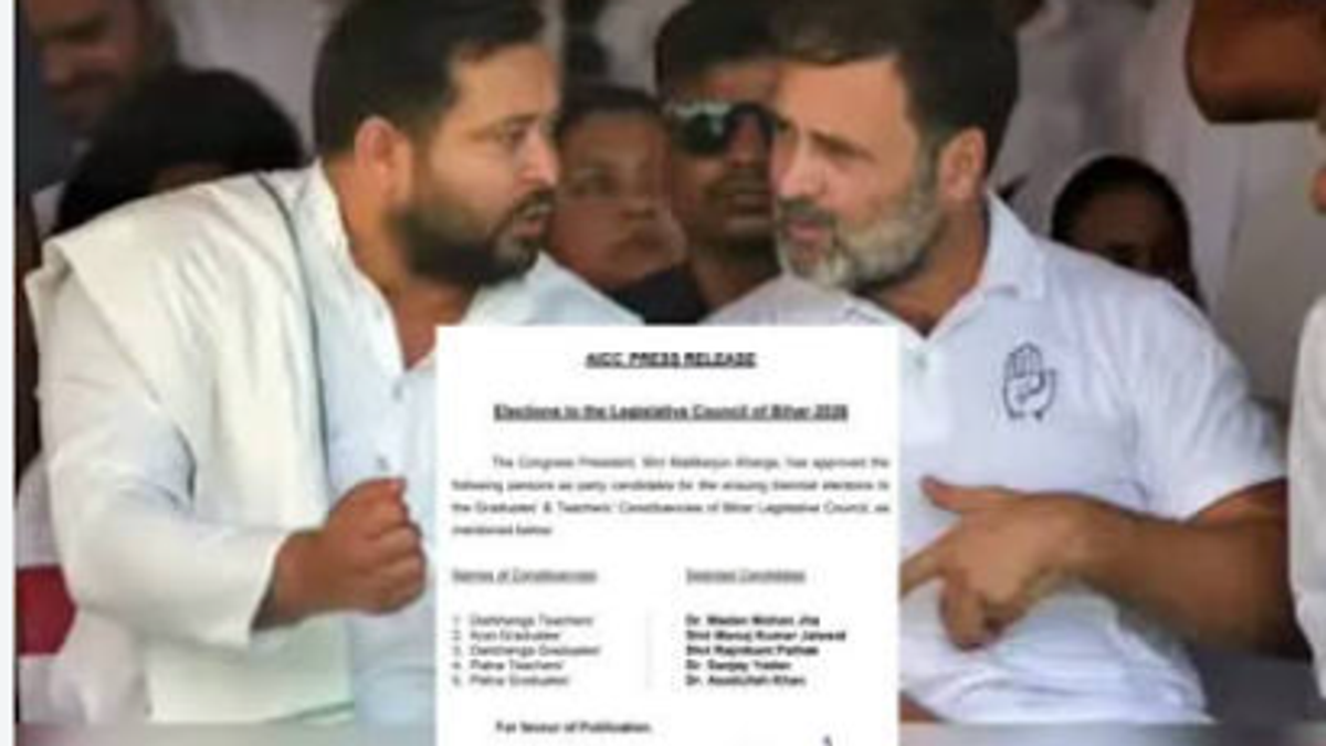 Bihar MLC Election 2026 Congress candidates Madan Mohan Jha RJD