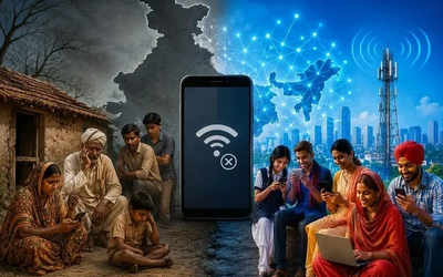 मोबाइल स्क्रीन पर कई ऐप्स, नोटिफिकेशन और फाइलों के बीच डिजिटल क्लटर और मानसिक तनाव को दर्शाती प्रतीकात्मक तस्वीर।