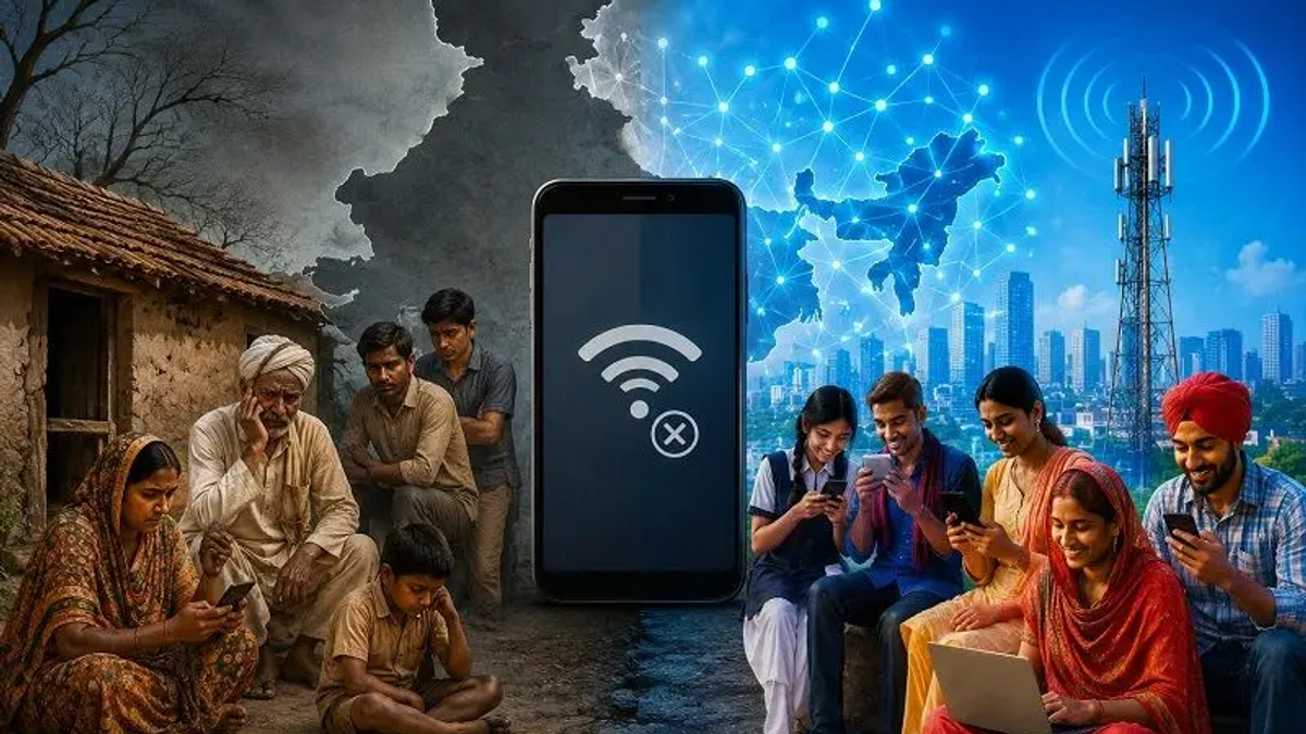 मोबाइल स्क्रीन पर कई ऐप्स, नोटिफिकेशन और फाइलों के बीच डिजिटल क्लटर और मानसिक तनाव को दर्शाती प्रतीकात्मक तस्वीर।
