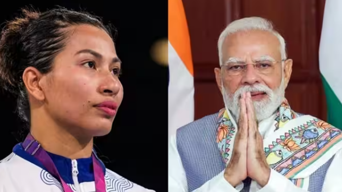 ग्लास्गो में भारत के गलत नक्शे पर आपत्ति जताने वाली मुक्केबाज लवलीना बोरगोहेन और प्रधानमंत्री नरेंद्र मोदी