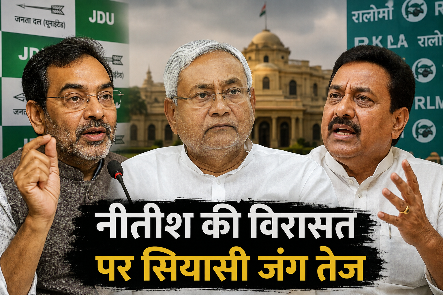 नीतीश कुमार की राजनीतिक विरासत को लेकर उपेंद्र कुशवाहा और JDU के बीच बयानबाजी