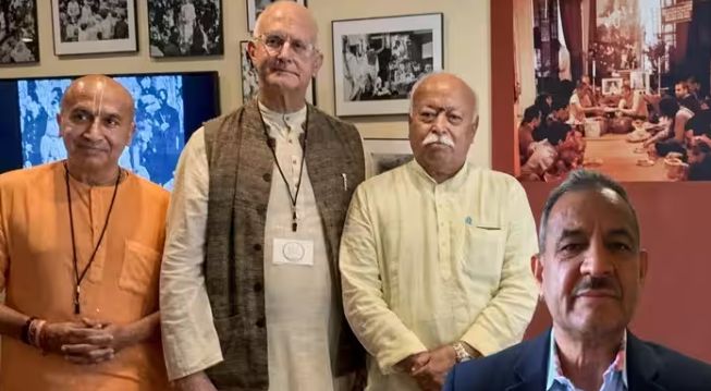 USCIRF कमिश्नर आसिफ महमूद और RSS प्रमुख मोहन भागवत