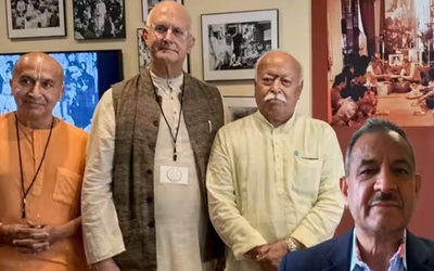 USCIRF कमिश्नर आसिफ महमूद और RSS प्रमुख मोहन भागवत