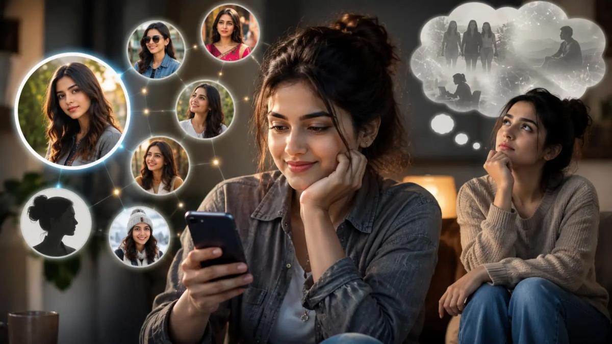 सोशल मीडिया प्रोफाइल पर लंबे समय से एक ही DP इस्तेमाल करता व्यक्ति, जो स्थिर व्यक्तित्व और शांत स्वभाव का प्रतीक है।