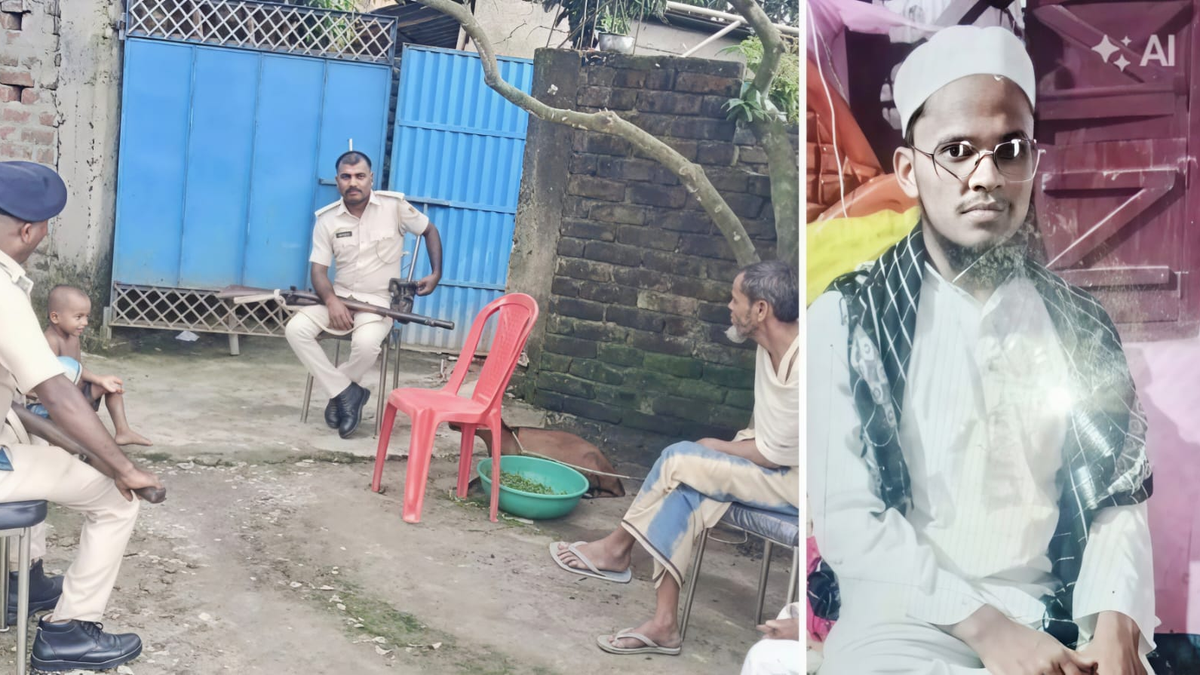 पूर्णिया के मीरगंज गांव में मोहम्मद जफर के घर जांच करती पुलिस और सुरक्षा एजेंसियों की प्रतीकात्मक तस्वीर।