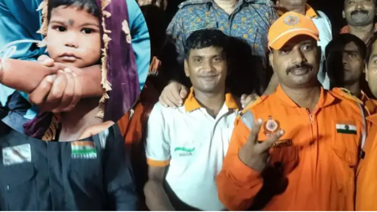 गया के फतेहपुर में 300 फीट गहरे बोरवेल से 3 वर्षीय पीयूष को सुरक्षित निकालते एनडीआरएफ और एसडीआरएफ की रेस्क्यू टीम।