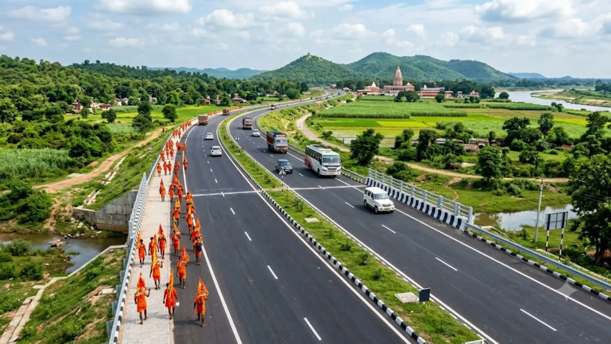 भागलपुर के सुल्तानगंज से झारखंड सीमा तक प्रस्तावित 40 किलोमीटर लंबे फोर लेन सड़क परियोजना का सांकेतिक दृश्य।