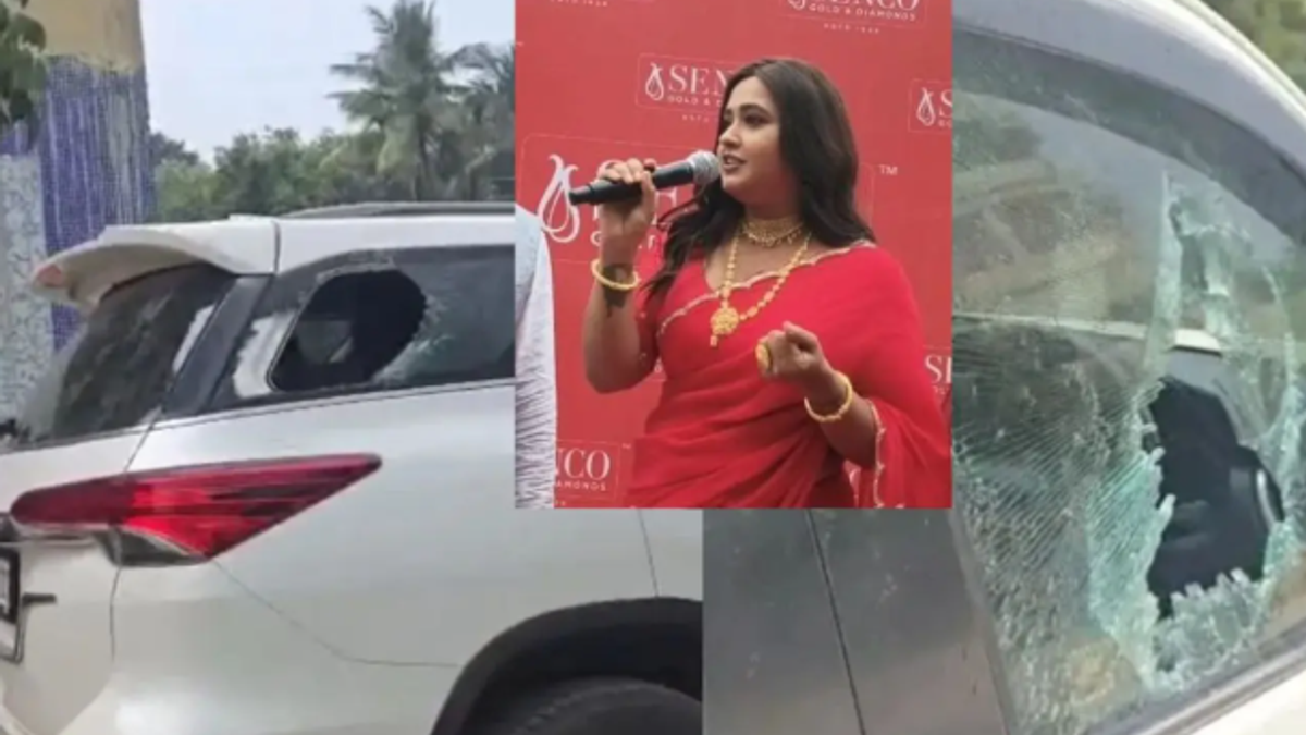 बिहार शरीफ में काजल राघवानी की Fortuner कार पर भीड़ का हमला