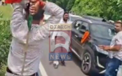 देवरिया में भाजपा नेता के स्वागत कार्यक्रम के दौरान दो गुटों के बीच हुए विवाद का प्रतीकात्मक दृश्य।