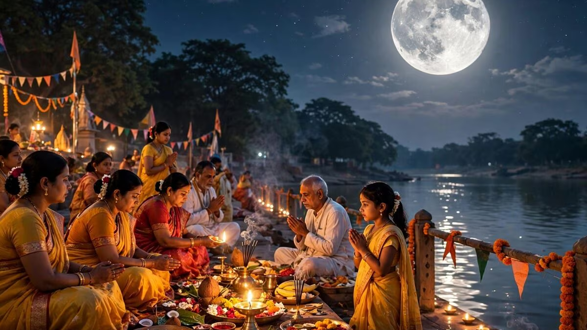 भाद्रपद पूर्णिमा पर अन्न, शंख, चांदी और कौड़ियों के दान की प्रतीकात्मक तस्वीर