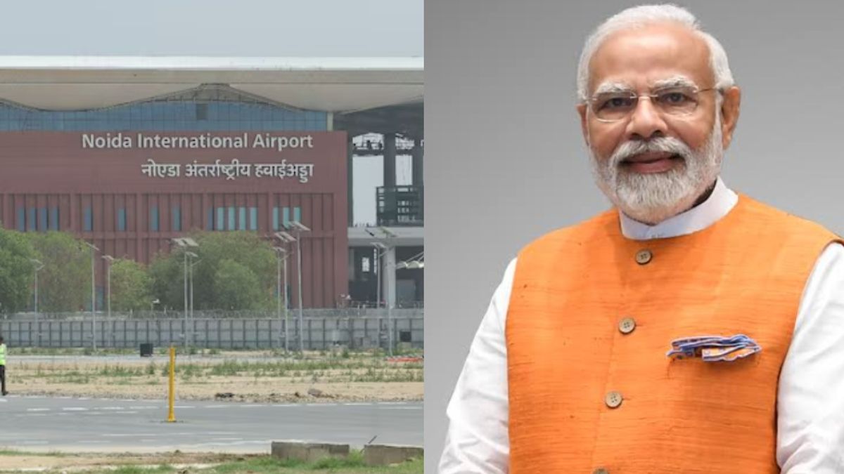 जेवर स्थित नोएडा इंटरनेशनल एयरपोर्ट, जिसका नाम नरेंद्र मोदी इंटरनेशनल एयरपोर्ट रखने के प्रस्ताव को मंजूरी मिली