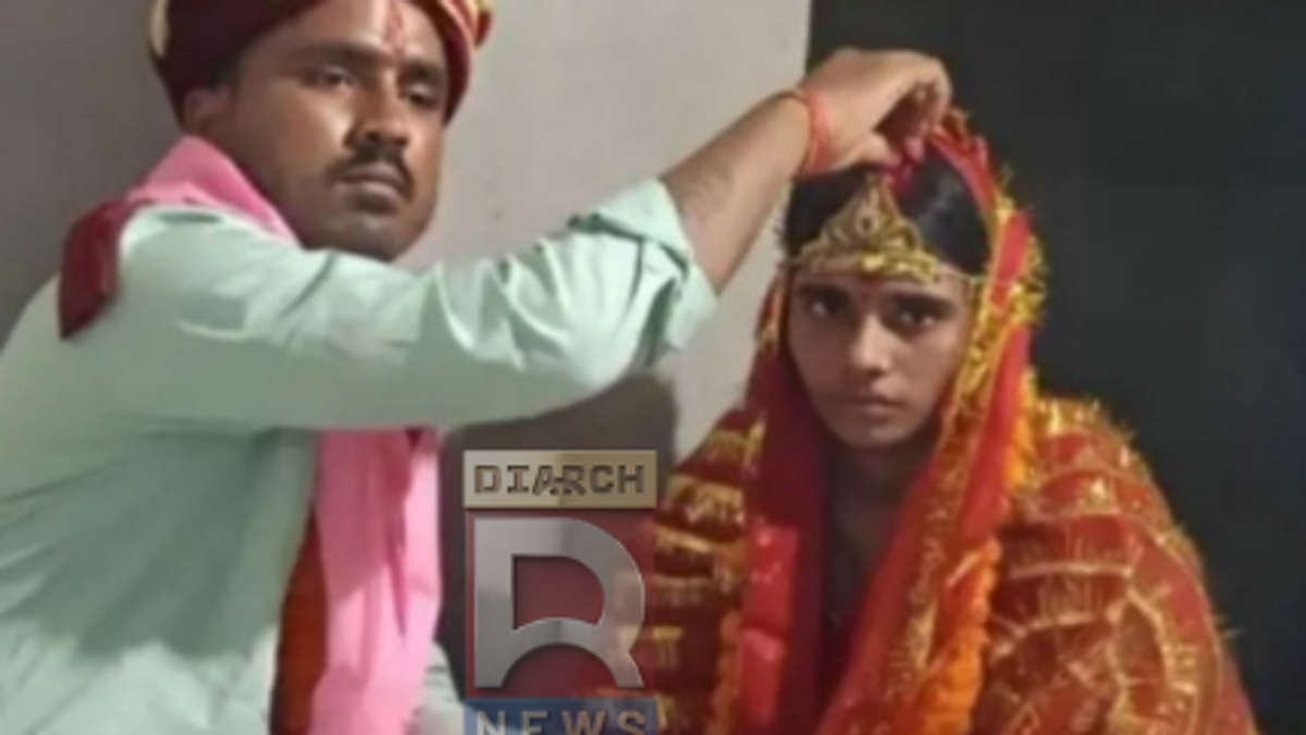 हिंदू धर्म अपनाने के बाद रवि दास के साथ विवाह करती ज्योति देवी का प्रतीकात्मक दृश्य।
