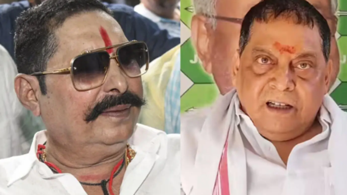 पटना स्नातक सीट के चुनावी मुकाबले के संदर्भ में नीरज कुमार और अनंत सिंह की तस्वीर