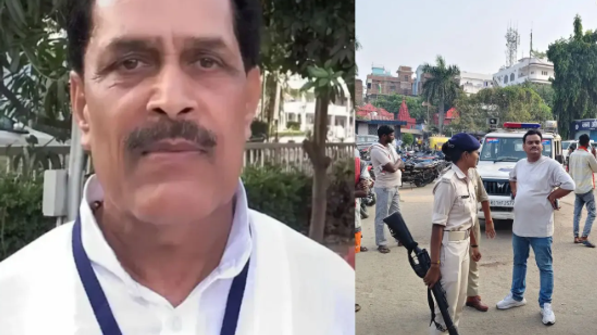 आरा में रिटायर्ड कस्टम असिस्टेंट कमिश्नर राम कुमार सिंह की हत्या के बाद घटनास्थल पर जांच करती पुलिस टीम।