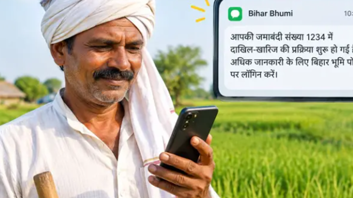 दाखिल-खारिज और परिमार्जन प्लस में जमीन के रिकॉर्ड बदलते ही मोबाइल पर SMS अलर्ट मिलने की व्यवस्था