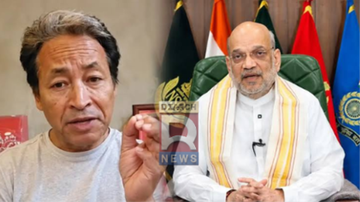 लद्दाख में सभा को संबोधित करते सोनम वांगचुक
