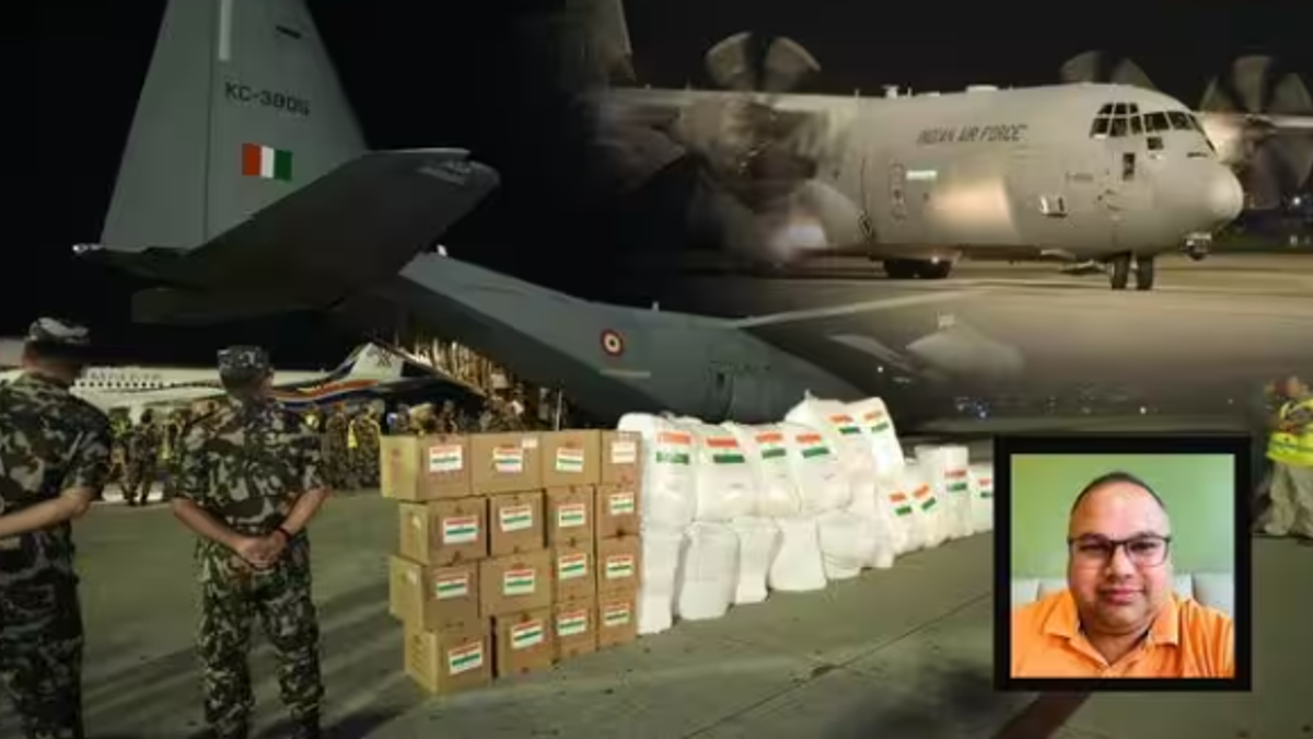 नेपाल बाढ़ में भारत की राहत सामग्री लेकर पहुंचा C-17 विमान
