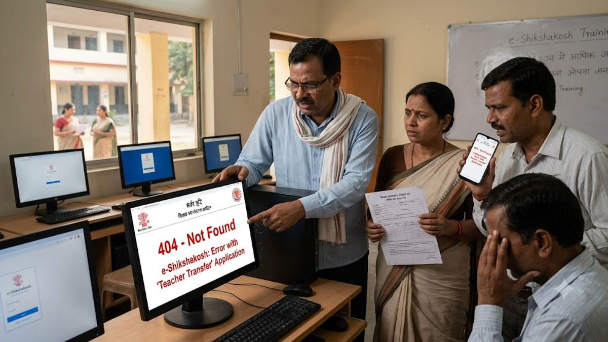 ई-शिक्षाकोष पोर्टल पर बिहार शिक्षक ट्रांसफर के दौरान 404 Error