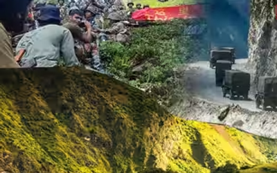 अरुणाचल प्रदेश में भारत-चीन सीमा और PLA सैनिकों का सांकेतिक चित्र