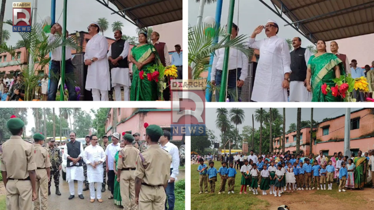 लोहरदगा में स्वतंत्रता दिवस पर तिरंगा फहराते सांसद सुखदेव भगत