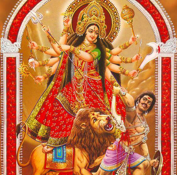 आषाढ़ गुप्त नवरात्रि पर कलश स्थापना और मां दुर्गा की पूजा करते श्रद्धालु।