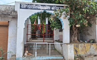 राजस्थान के पुष्कर स्थित प्राचीन 52 भैरव मंदिर का दृश्य।