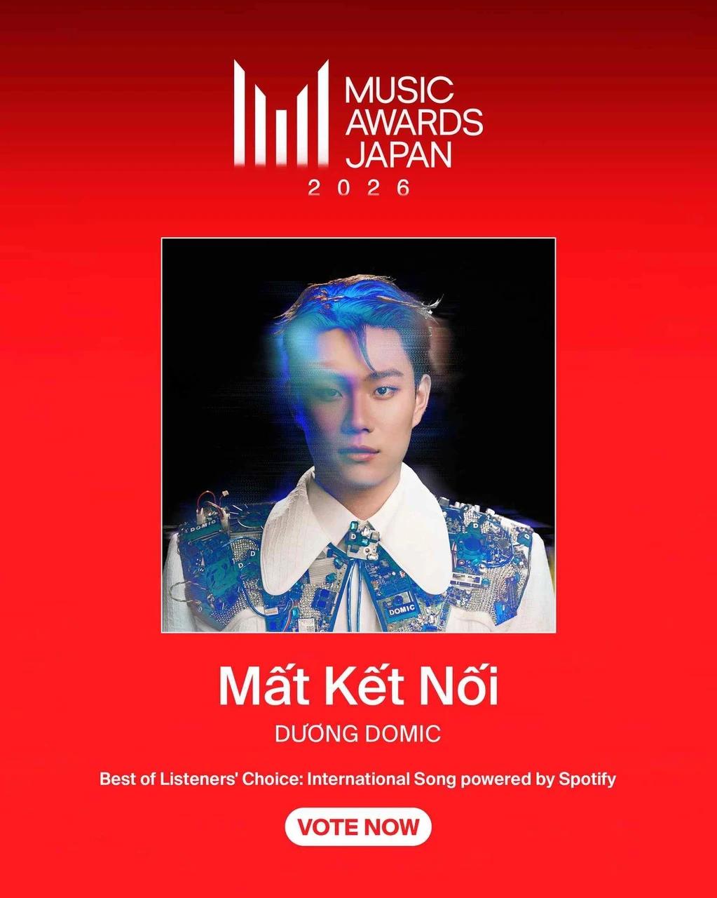 “Mất Kết Nối” vào Top 30 tại Music Awards Japan 2026 — ảnh trong bài