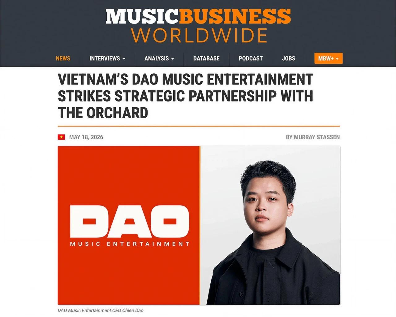 DAO Music hợp tác chiến lược cùng The Orchard — ảnh trong bài