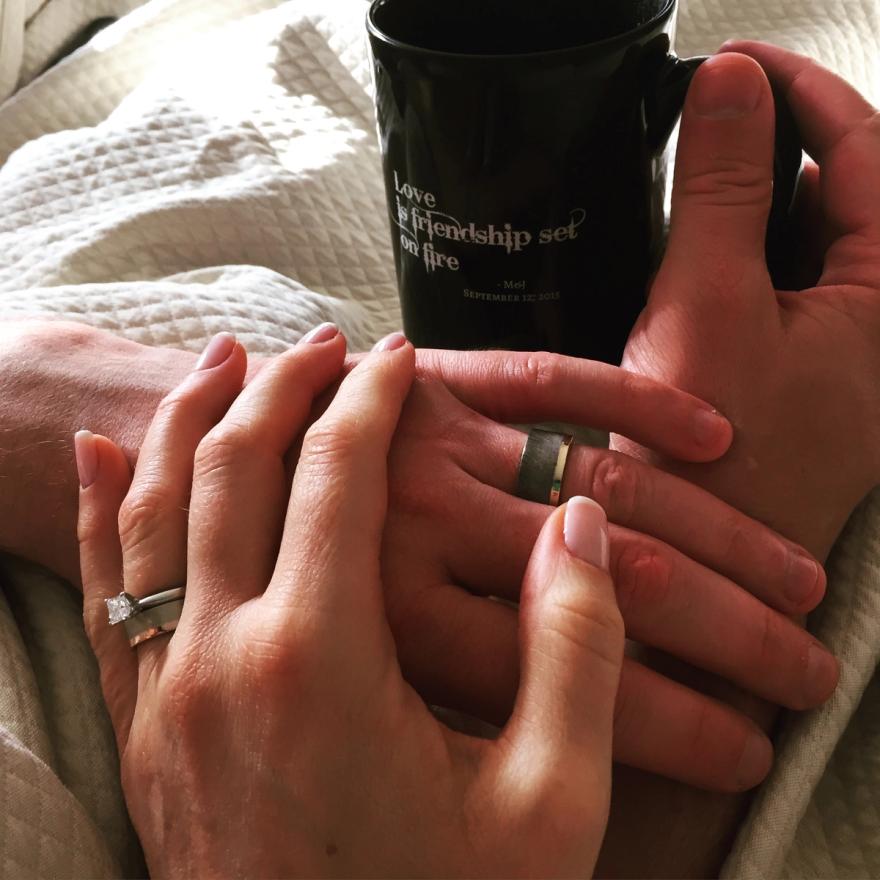 A couple together in a moment of connection