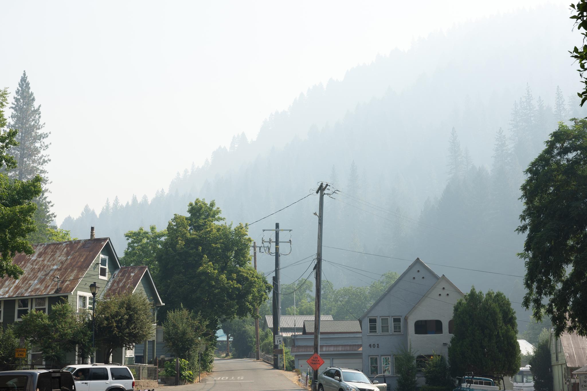 Smoke from the Gold Complex Fire reaches Downieville