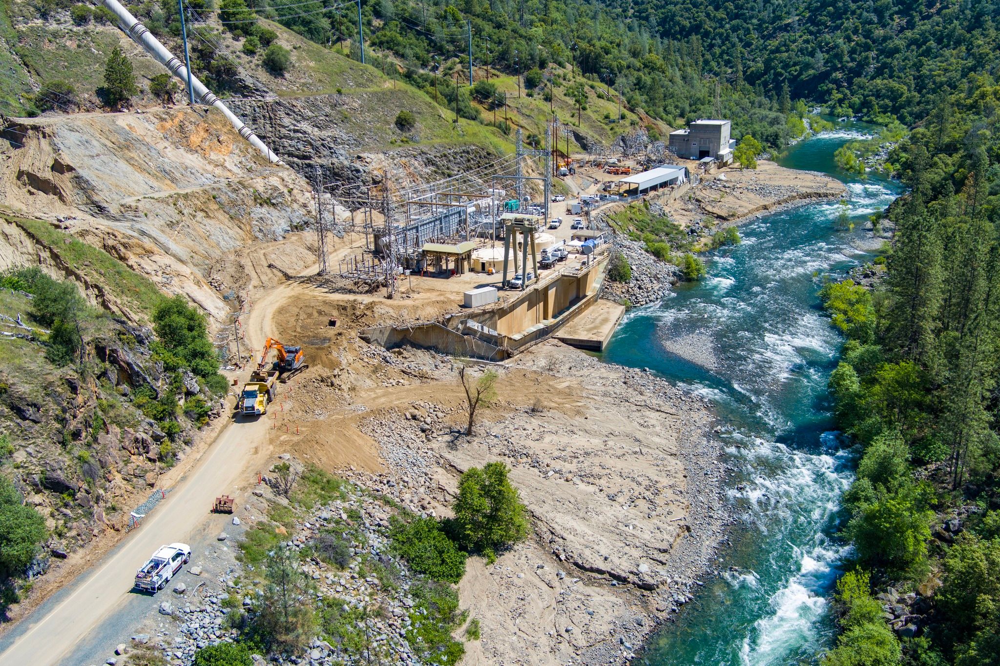 A recent photo of the New Colgate powerhouse facility shared by Yuba Water Agency.