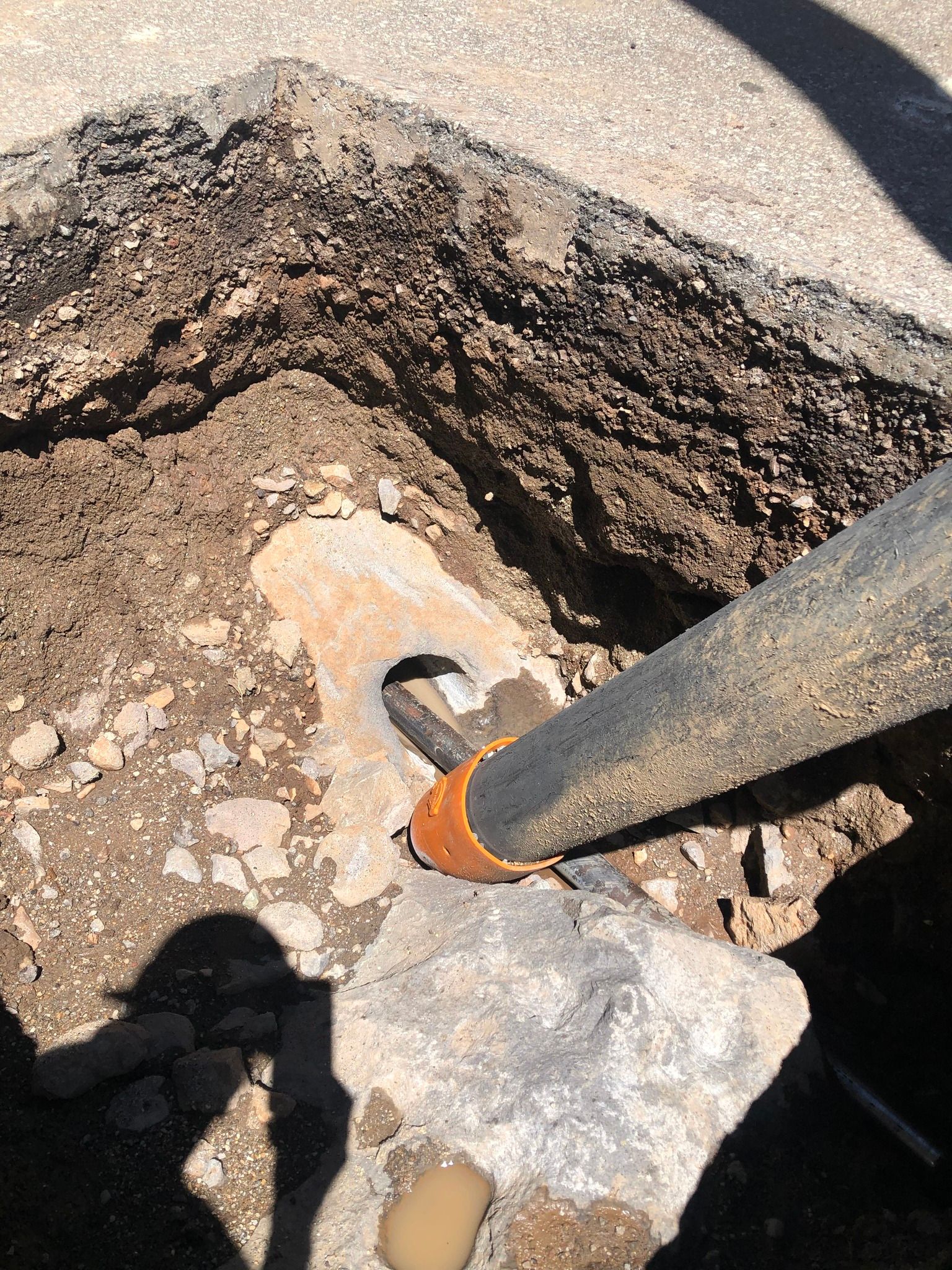 An installed fiber-optic cable. Credit: Caltrans District 3.