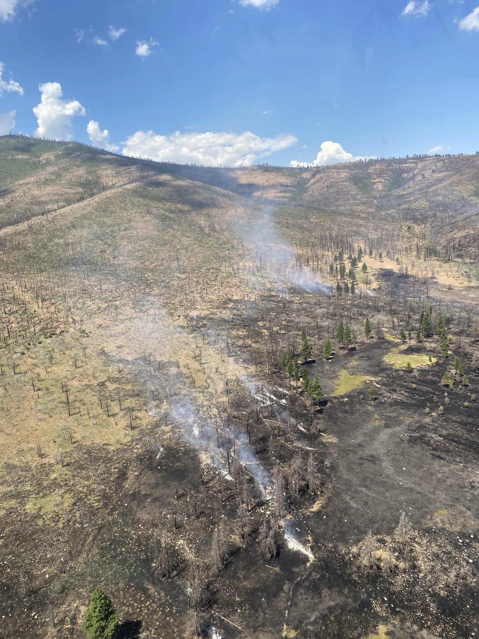 An aerial view of the Elephant Fire on Wednesday, July 15. Credit: InciWeb.