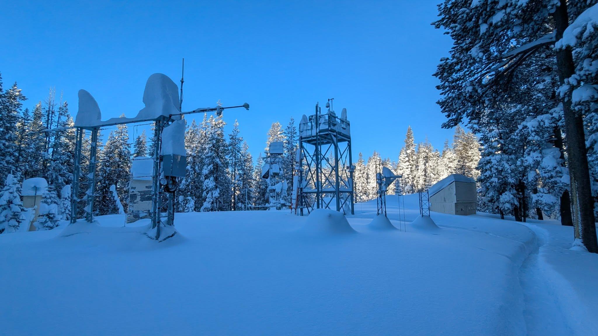 UC Berkeley’s Central Sierra Snow Lab recorded 111 inches of snow in a 5-day period. Credit: Central Sierra Snow Lab.