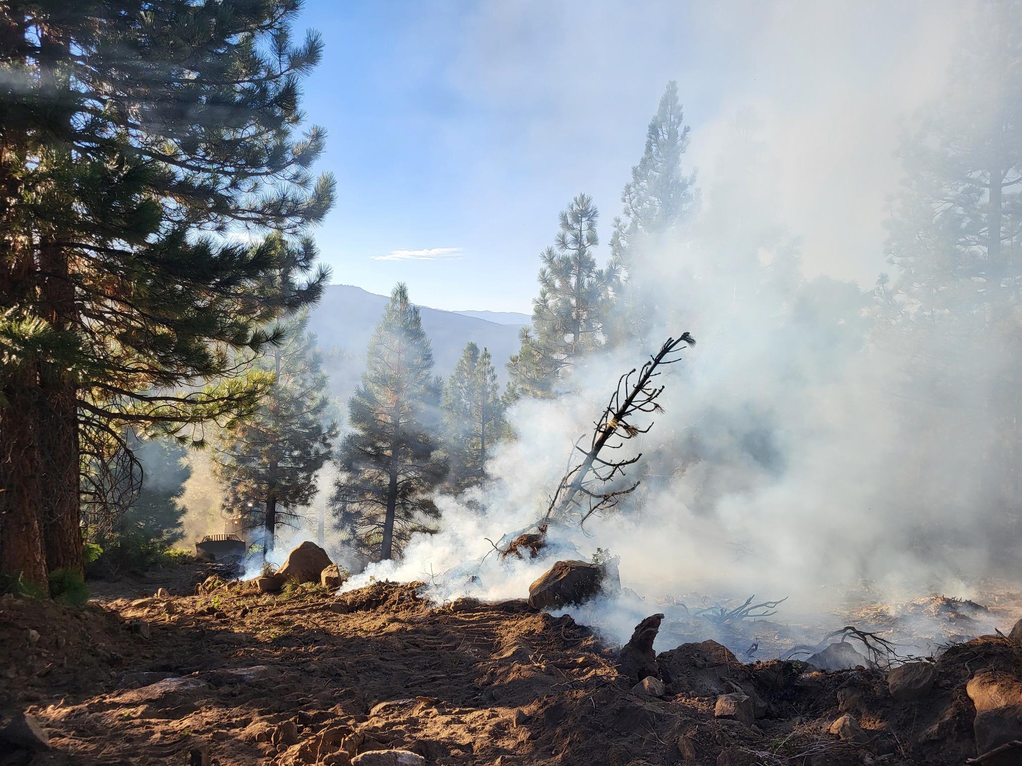 A photo of the fire shared by the Sierra County Sheriff’s Office