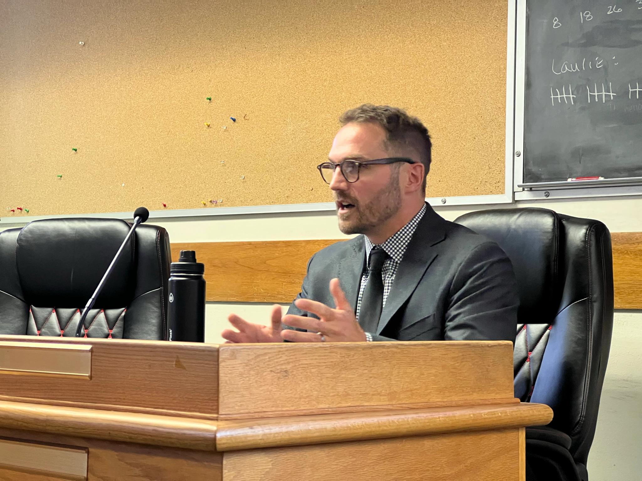 Anthony Miller, Sierra County Auditor-Controller, during a recent Board of Supervisors meeting.