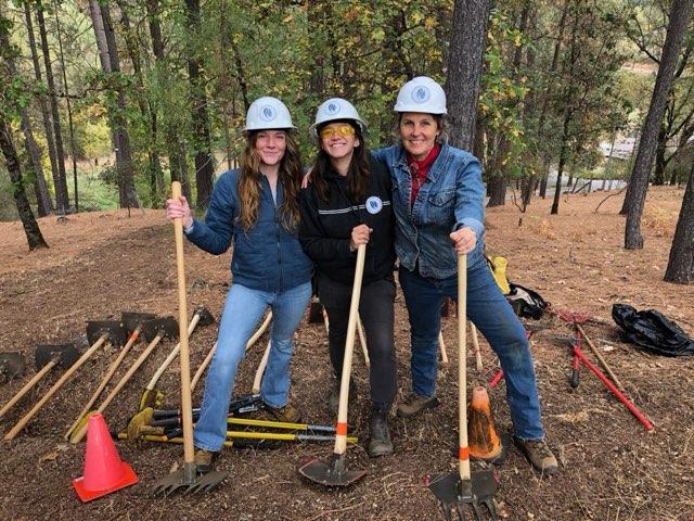 The Nevada County Resource Conservation prescribed burn resource team knows for sure which end of the McLeod goes down!