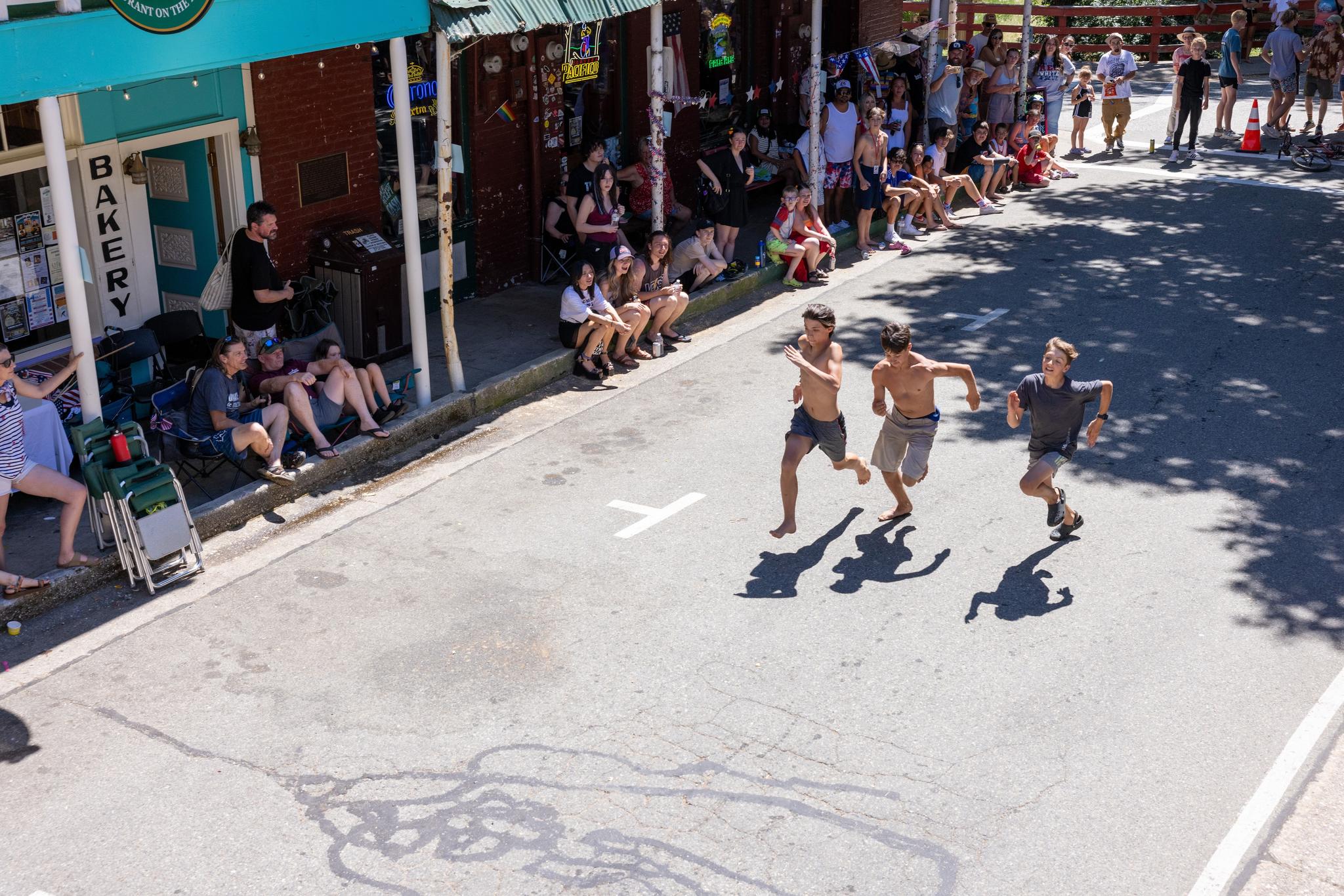13-year-old boys battle it out in the heat