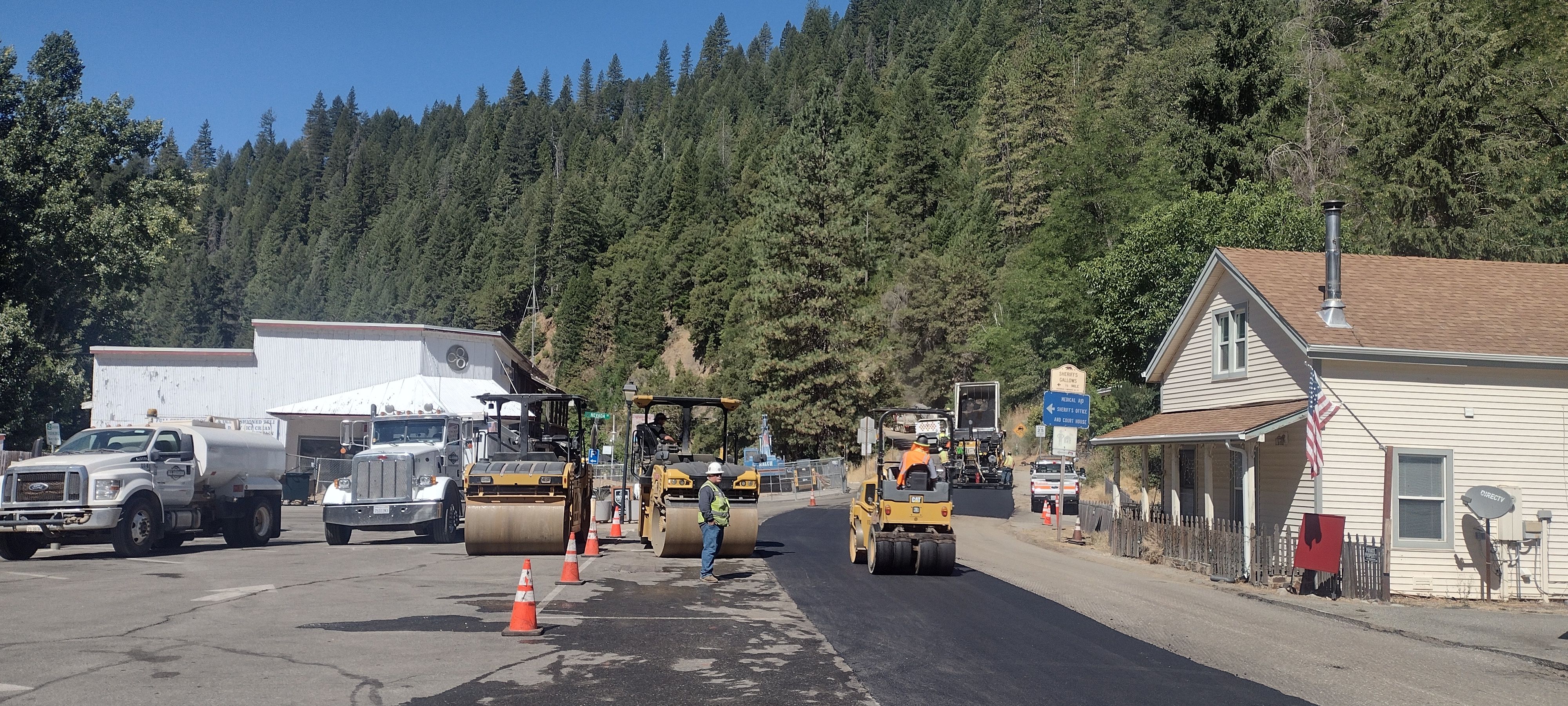Highway 49 Repaved Through Downieville