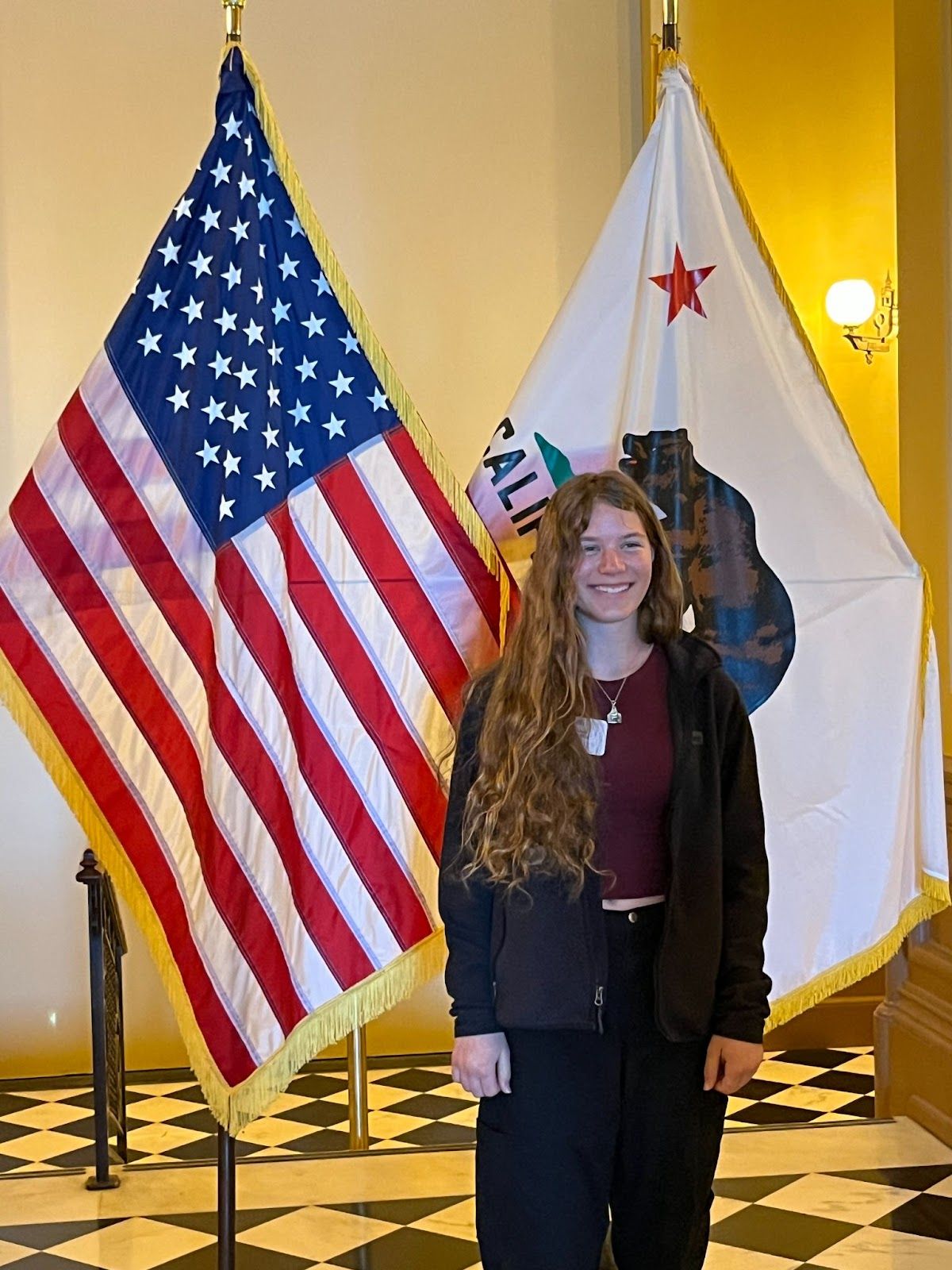 Sienna in the California Capitol building, where the third round of competition was held.