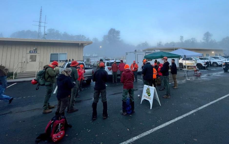 Search and Rescue stages on Sunday, November 24th. Photo courtesy of Placer County Sheriff’s Office.