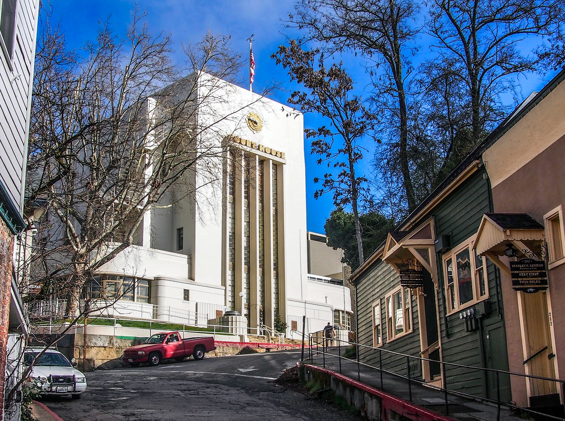The Nevada County Courthouse viewed from North Pine Street. Photo by Larry Miller.