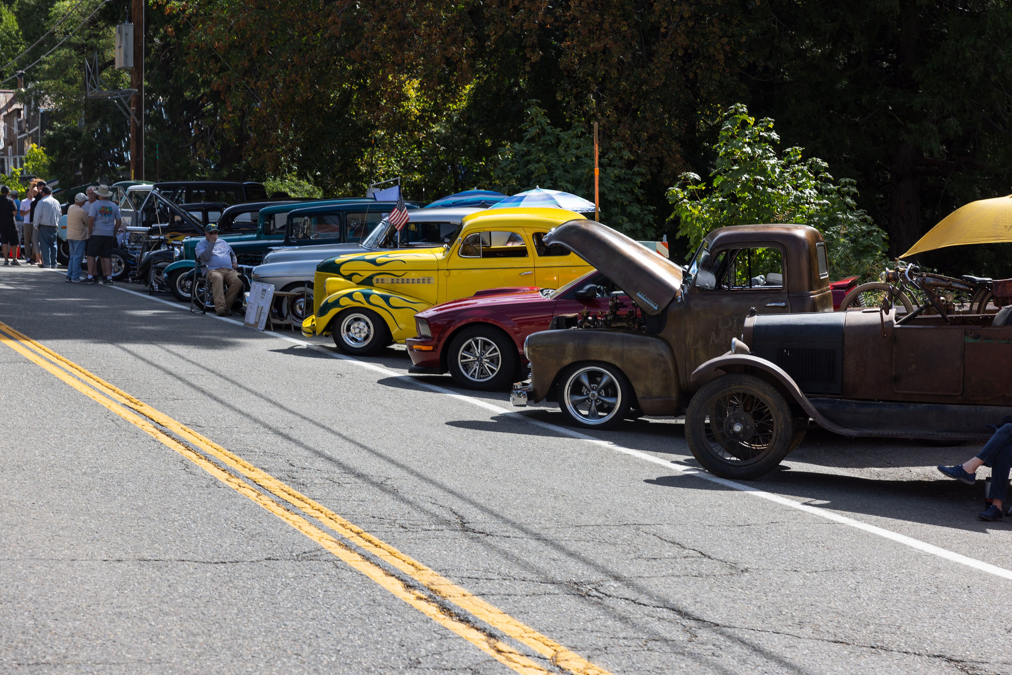 The 2024 Big City Rod Run brought dozens of cars to Sierra City’s Main Street.