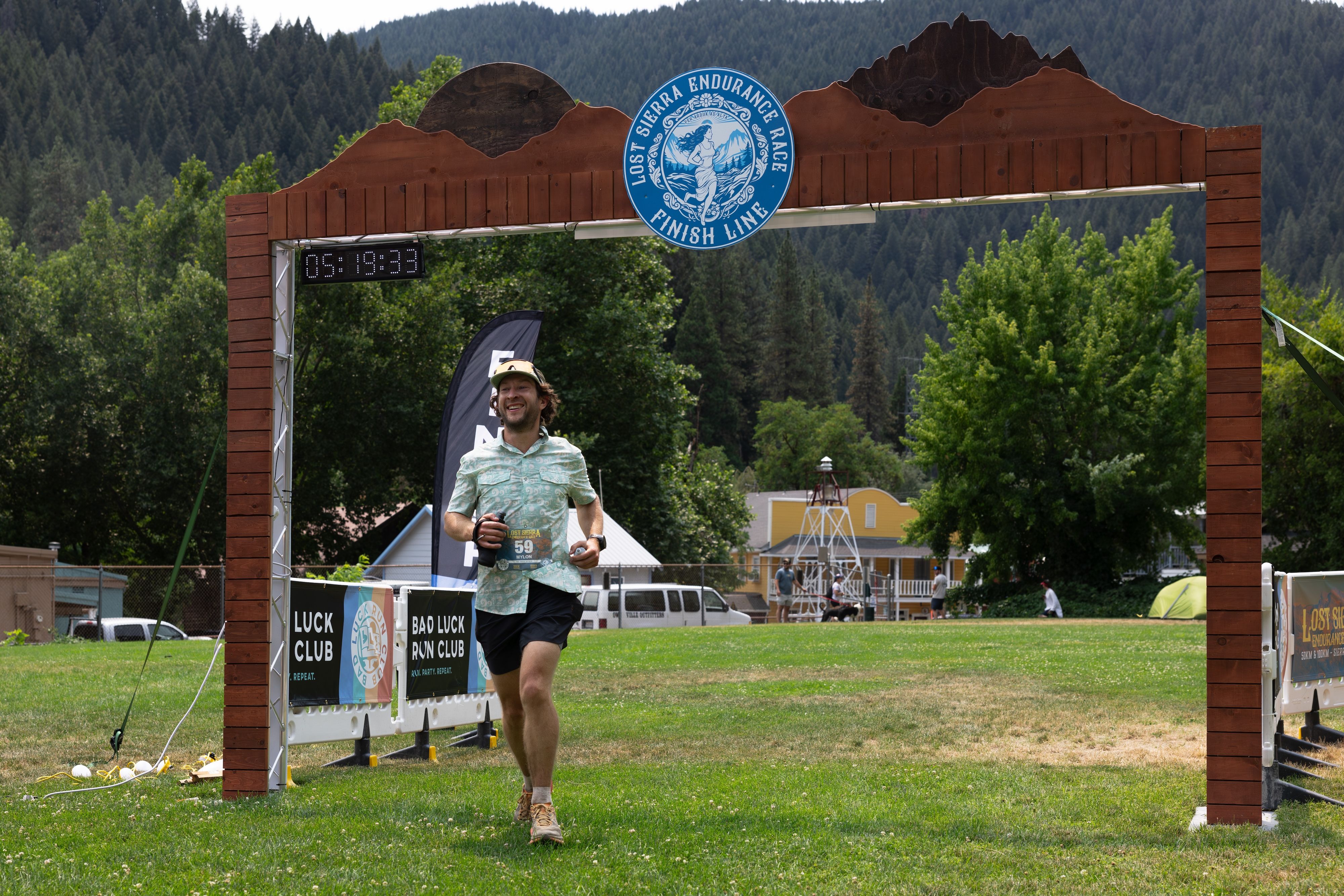 50 km overall race winner Mylon Ollila crosses the finish line