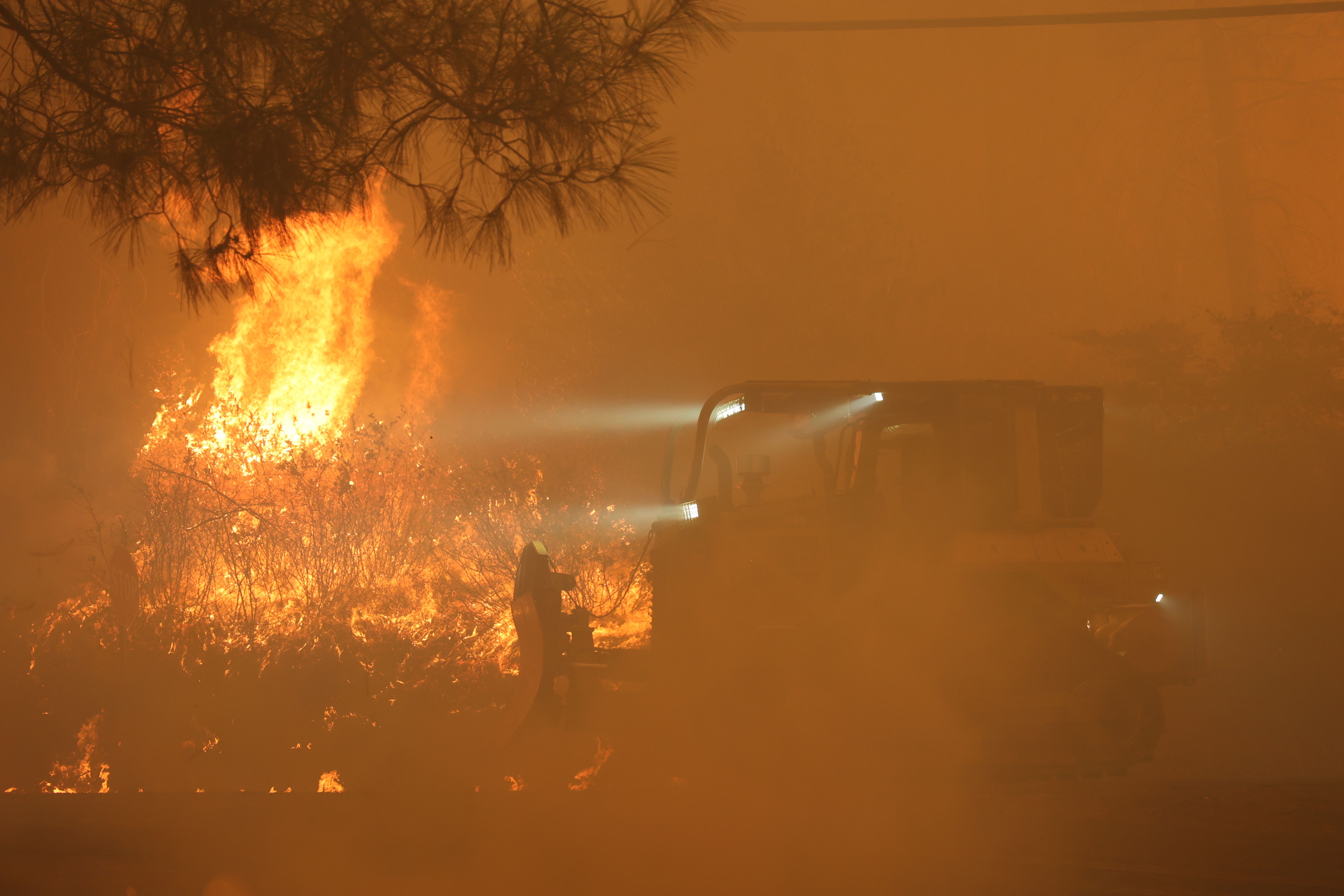 A dozer works the Park Fire. Photo provided by Cal Fire.