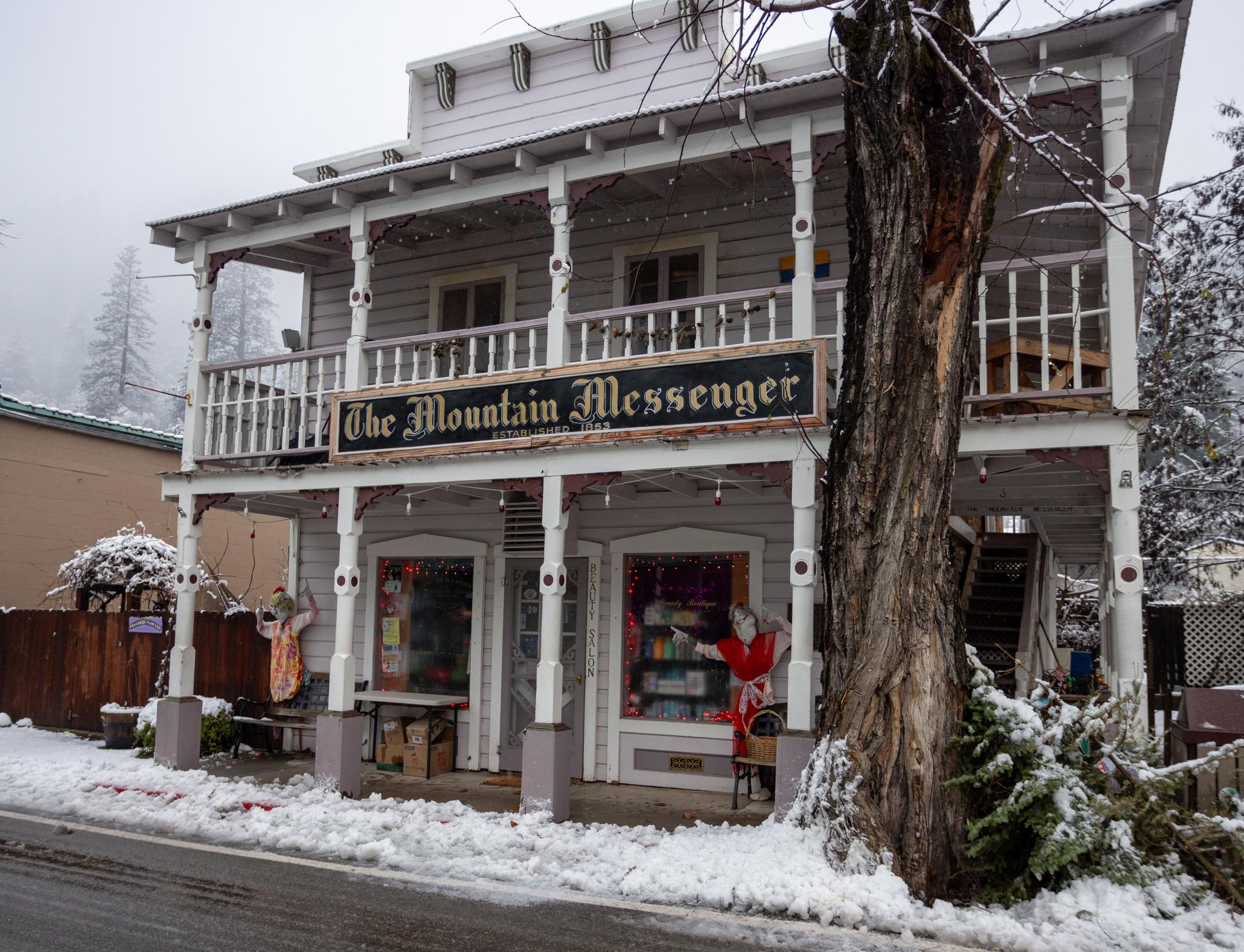 Present-day upstairs office of The Mountain Messenger in Downieville