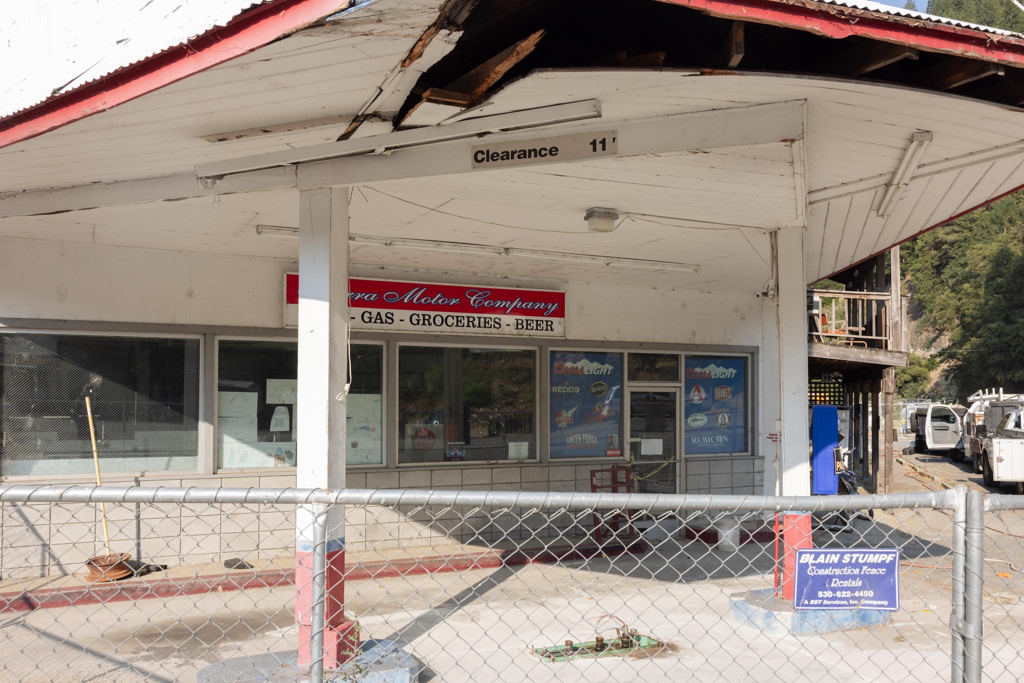 The current state of the Downieville gas station